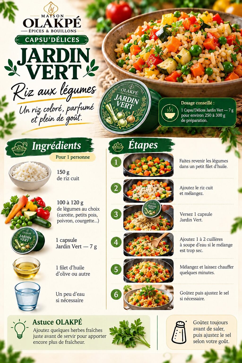 Idée recette : Riz aux légumes