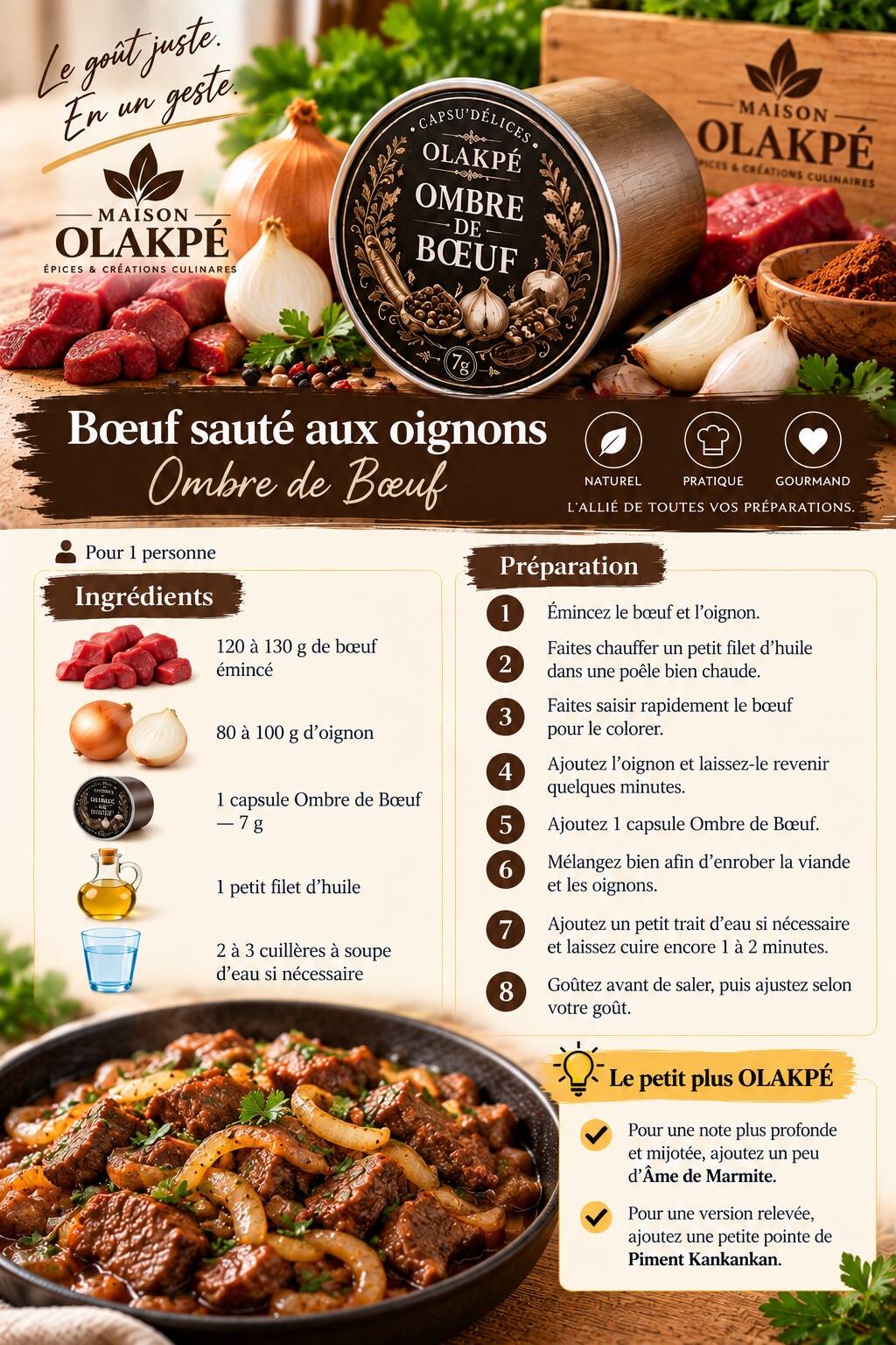 Idée recette : Bœuf sauté aux oignons